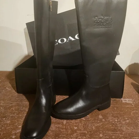 Coach Black Knee-High Boots - Picture 3 of 3